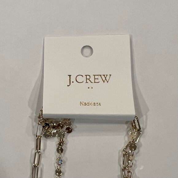 NWT J. Crew Gold Small Coin and Pearl Layering Necklace - Picture 6 of 7